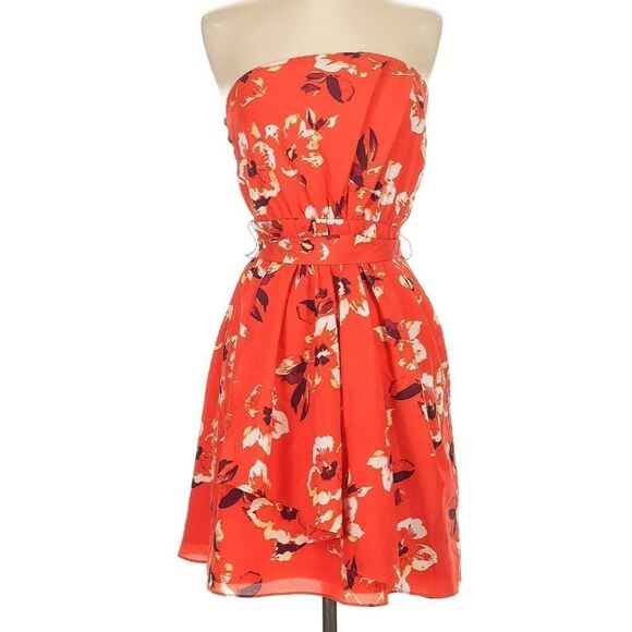 Express Vibrant Orange Dress - Picture 1 of 6